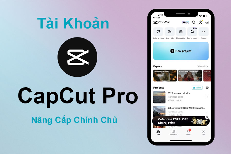CapCut Pro chính hãng