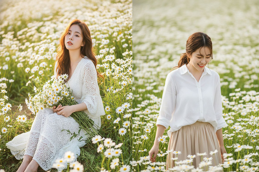 Prompt Gemini AI Tạo Ảnh Bên Cúc Hoạ Mi Đẹp Tự Nhiên