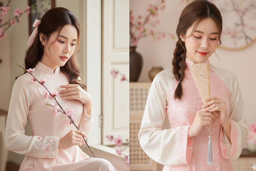 Trend Tết 2026: Tạo ảnh áo dài hồng phấn siêu xinh bằng Gemini AI