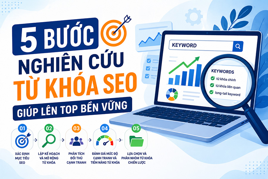 5 Bước Nghiên Cứu Từ Khóa SEO Giúp Lên Top Bền Vững
