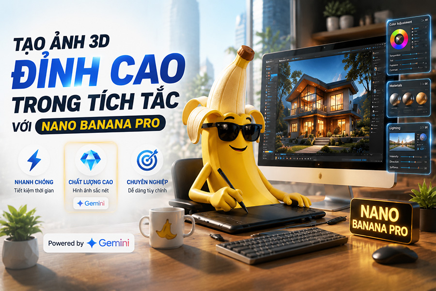 Tạo Ảnh 3D Đỉnh Cao Trong Tích Tắc Với Nano Banana Pro