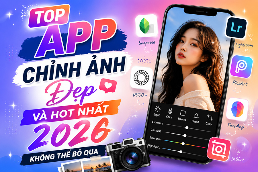 Top App Chỉnh Ảnh Đẹp Và Hot Nhất 2026 Không Thể Bỏ Qua