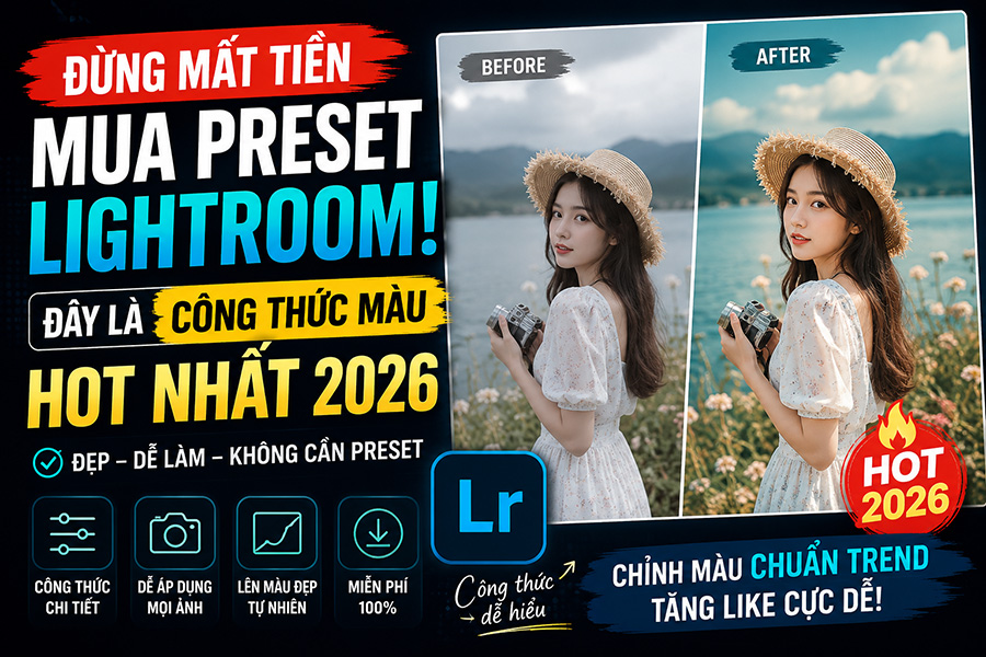 Đừng Mất Tiền Mua Preset Lightroom: Đây Là Công Thức Màu Hot Nhất 2026