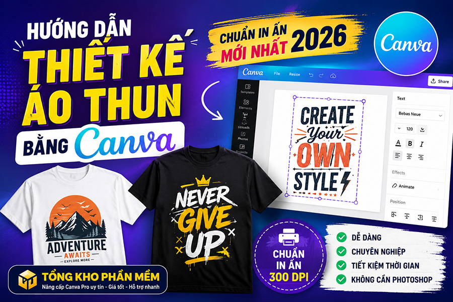 Hướng Dẫn Thiết Kế Áo Thun Bằng Canva Chuẩn In Ấn Mới Nhất 2026