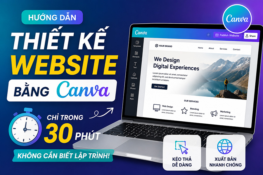 Cách Thiết Kế Website Bằng Canva Chỉ Trong 30 Phút, Không Cần Biết Lập Trình