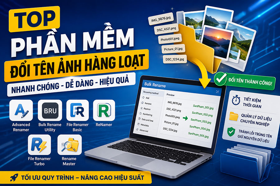 Top Phần Mềm Đổi Tên Ảnh Hàng Loạt Giúp Quản Lý File Chuyên Nghiệp