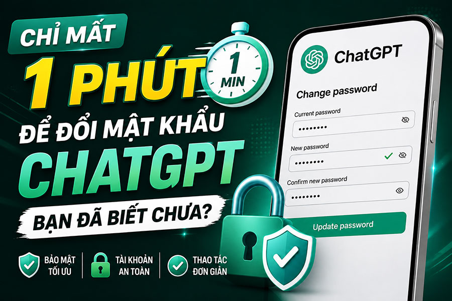 Chỉ Mất 1 Phút Để Đổi Mật Khẩu ChatGPT, Bạn Đã Biết Chưa?
