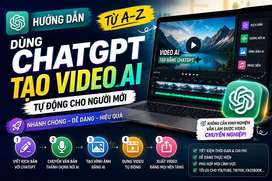 Cách Dùng ChatGPT Để Tạo Video AI Tự Động Từ A-Z Cho Người Mới (2026)