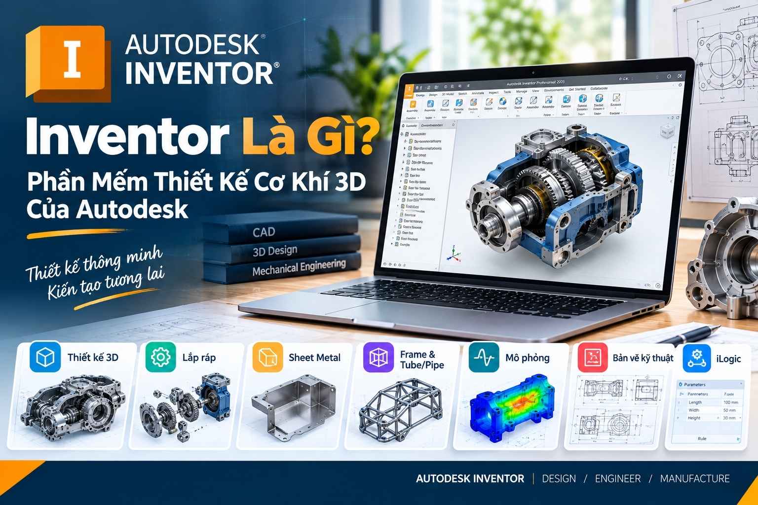Inventor Là Gì? Phần Mềm Thiết Kế Cơ Khí 3D Của Autodesk