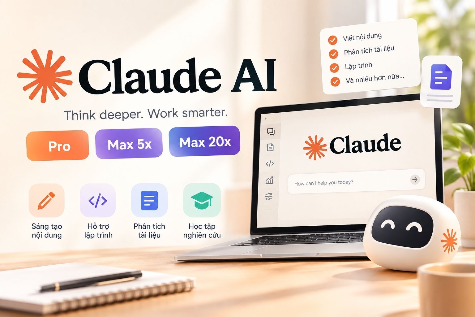 Nâng cấp Claude AI Bản Quyền Chính Hãng