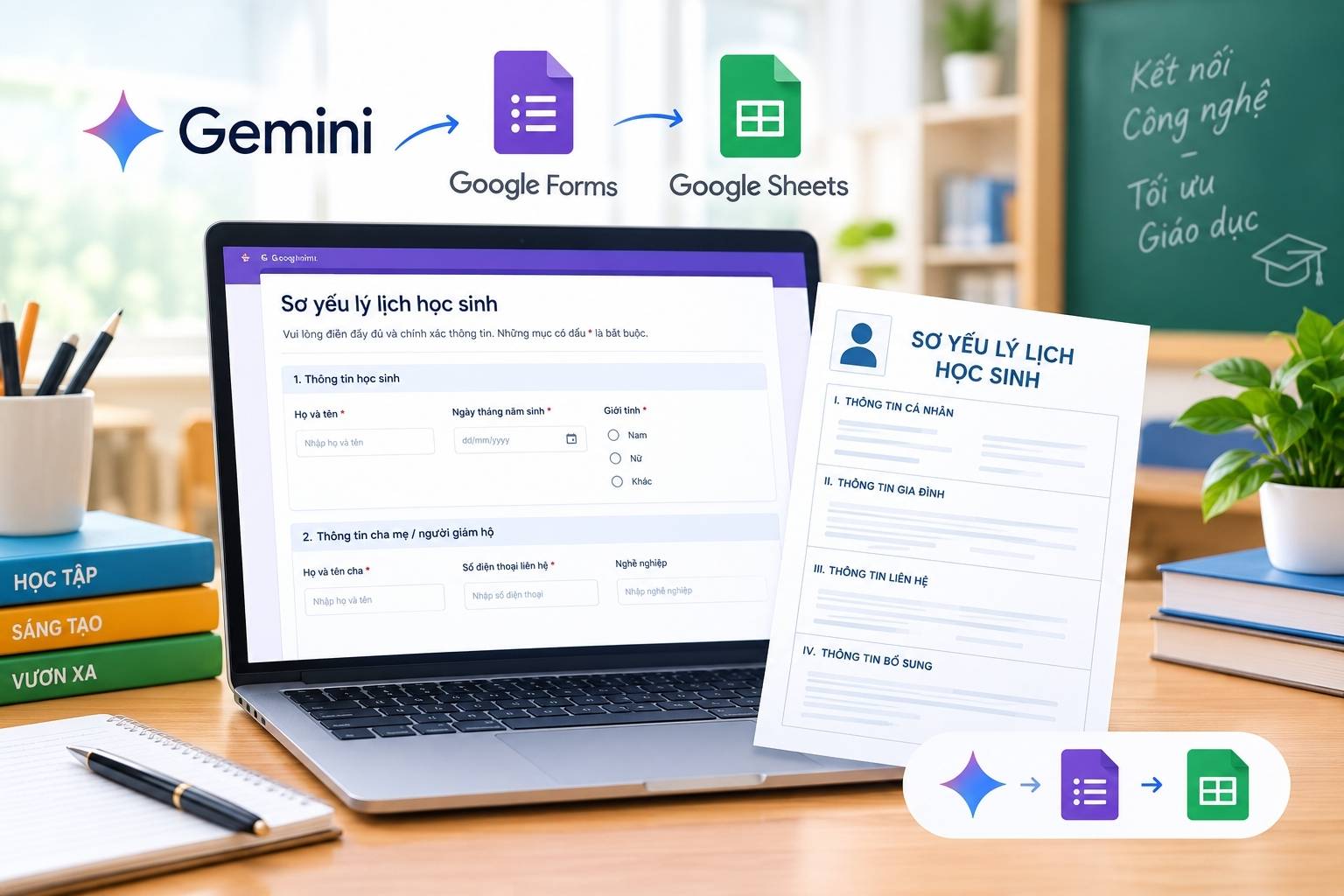 Gemini Có Thể Tạo Sơ Yếu Lý Lịch Học Sinh Như Thế Nào?
