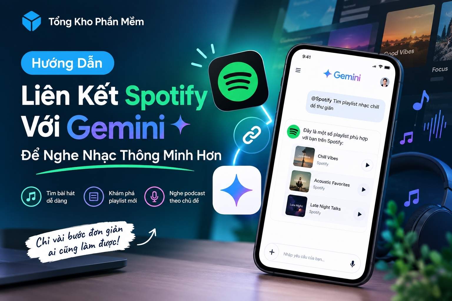 Hướng Dẫn Liên Kết Spotify Với Gemini Để Nghe Nhạc Thông Minh Hơn