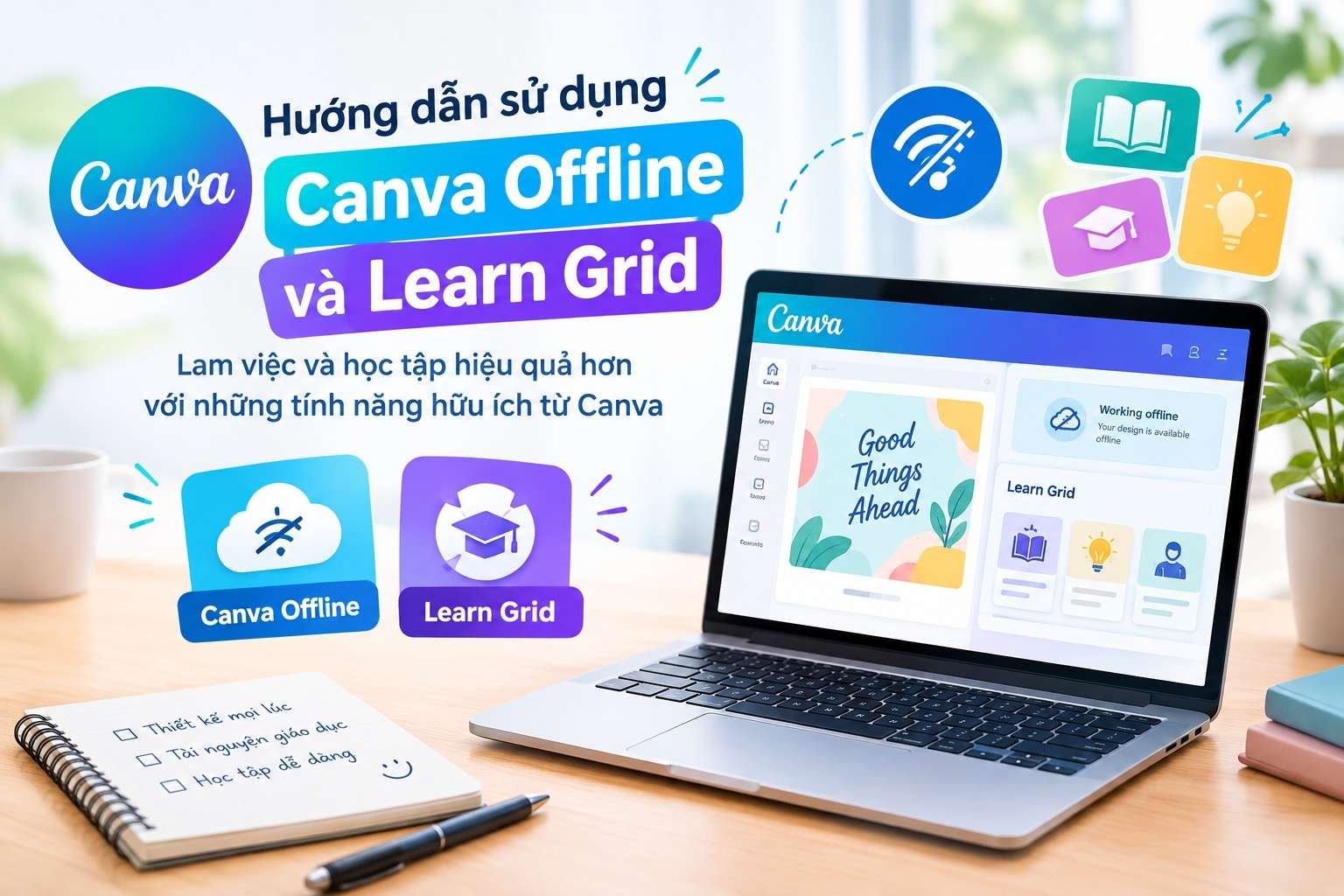 Học Cách Sử Dụng Canva Offline Và Learn Grid Không Cần Kinh Nghiệm