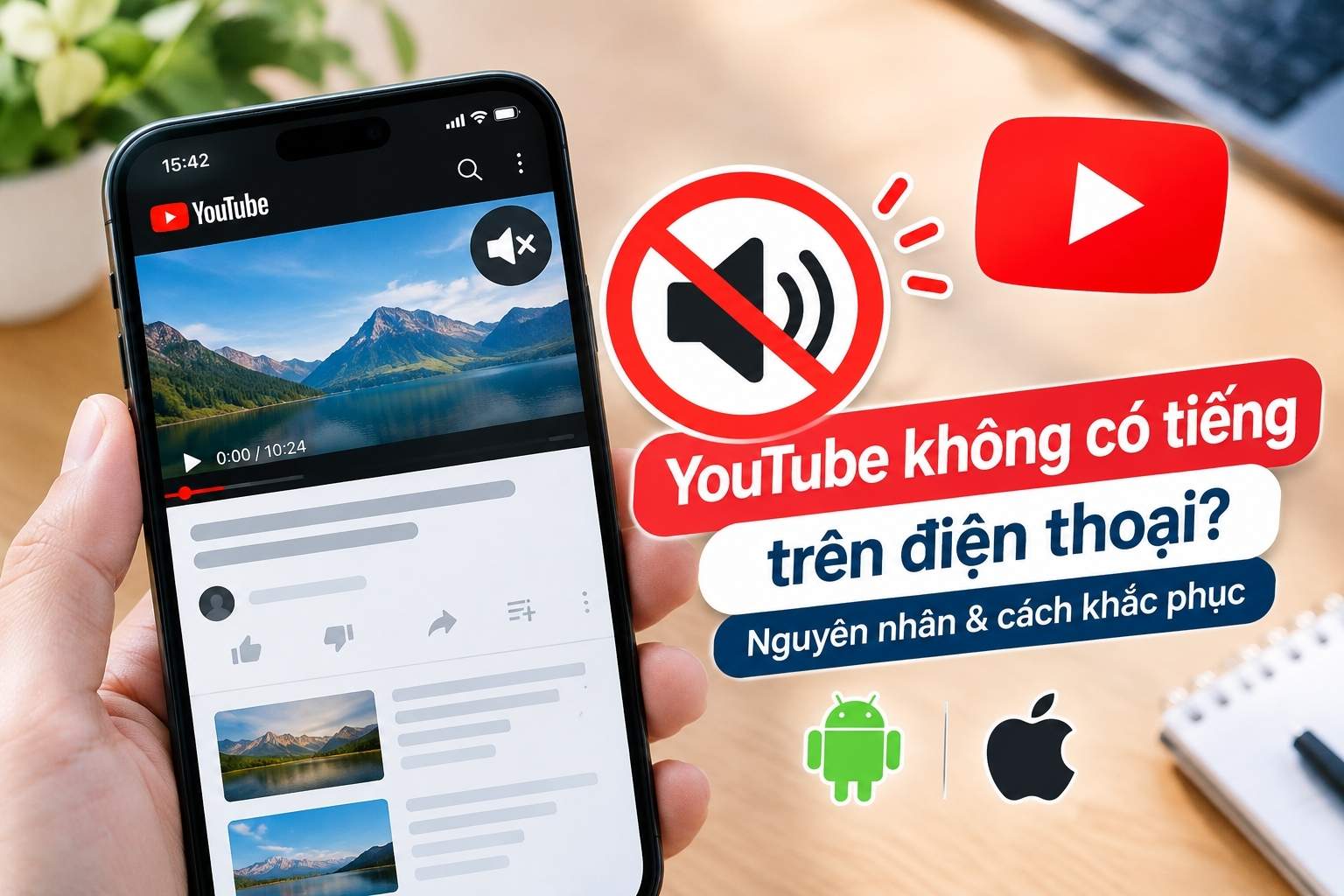 Lỗi YouTube Không Phát Ra Âm Thanh Trên Điện Thoại Và Cách Khắc Phục