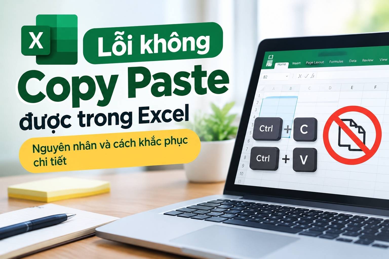 Lỗi không Copy Paste được trong Excel: Nguyên nhân và cách khắc phục chi tiết