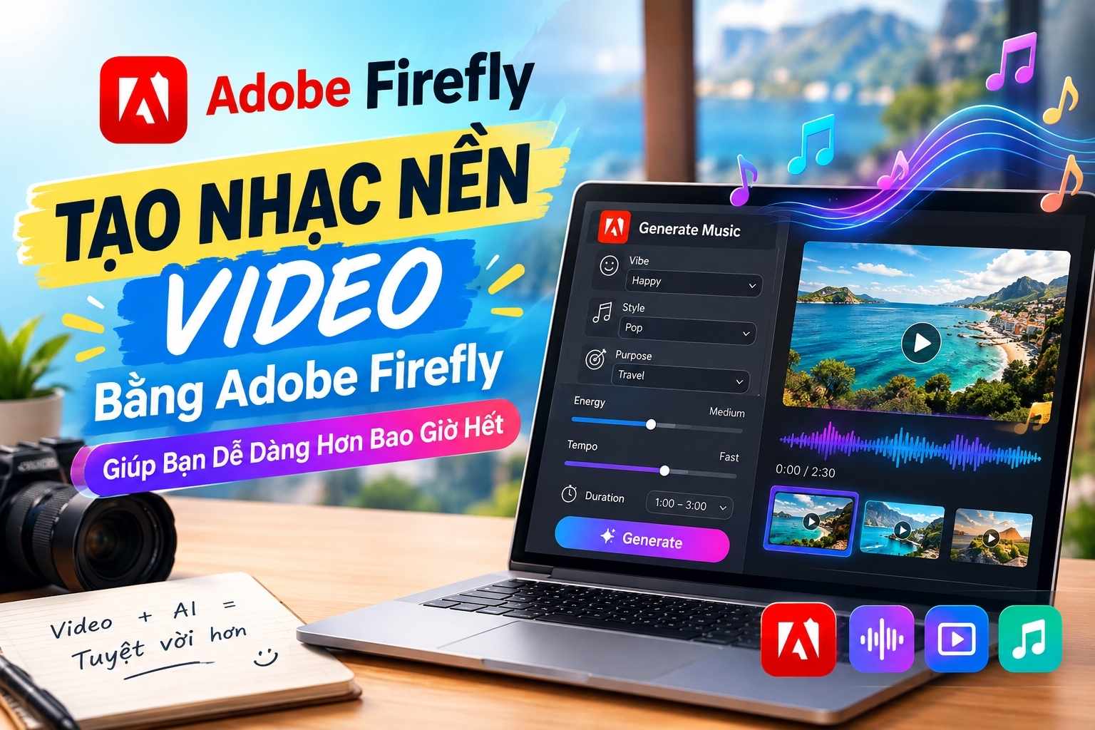 Tạo Nhạc Nền Video Bằng AI: Adobe Firefly Giúp Bạn Dễ Dàng Hơn Bao Giờ Hết